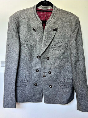Stunning Rauscher Mainburg Original Loden Wool Embroidered Jacket Germany